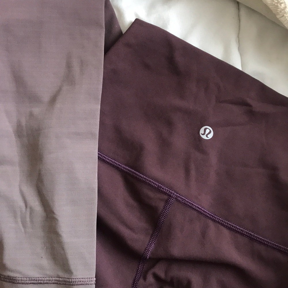 LULULEMON SIZE 2 OMBRÉ PURPLE LEGGINGS